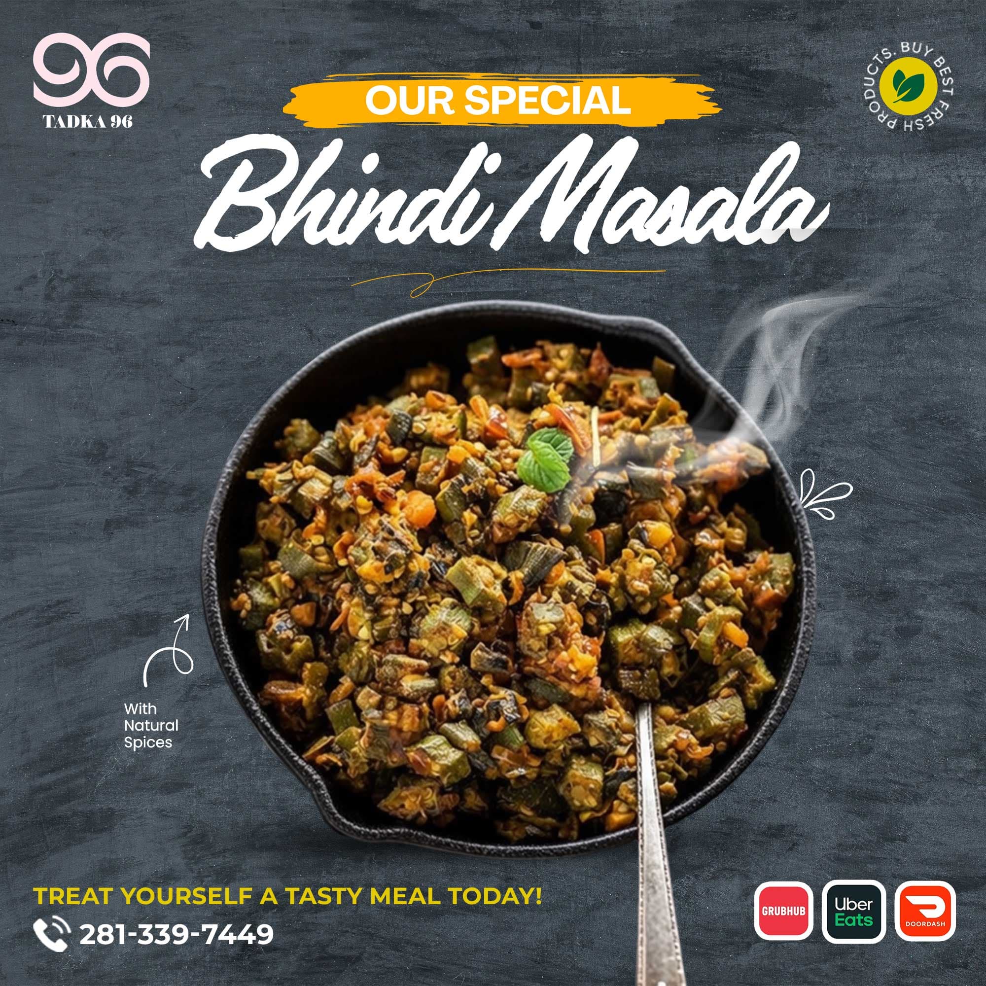 Bhindi Masala — okra cooked with spices