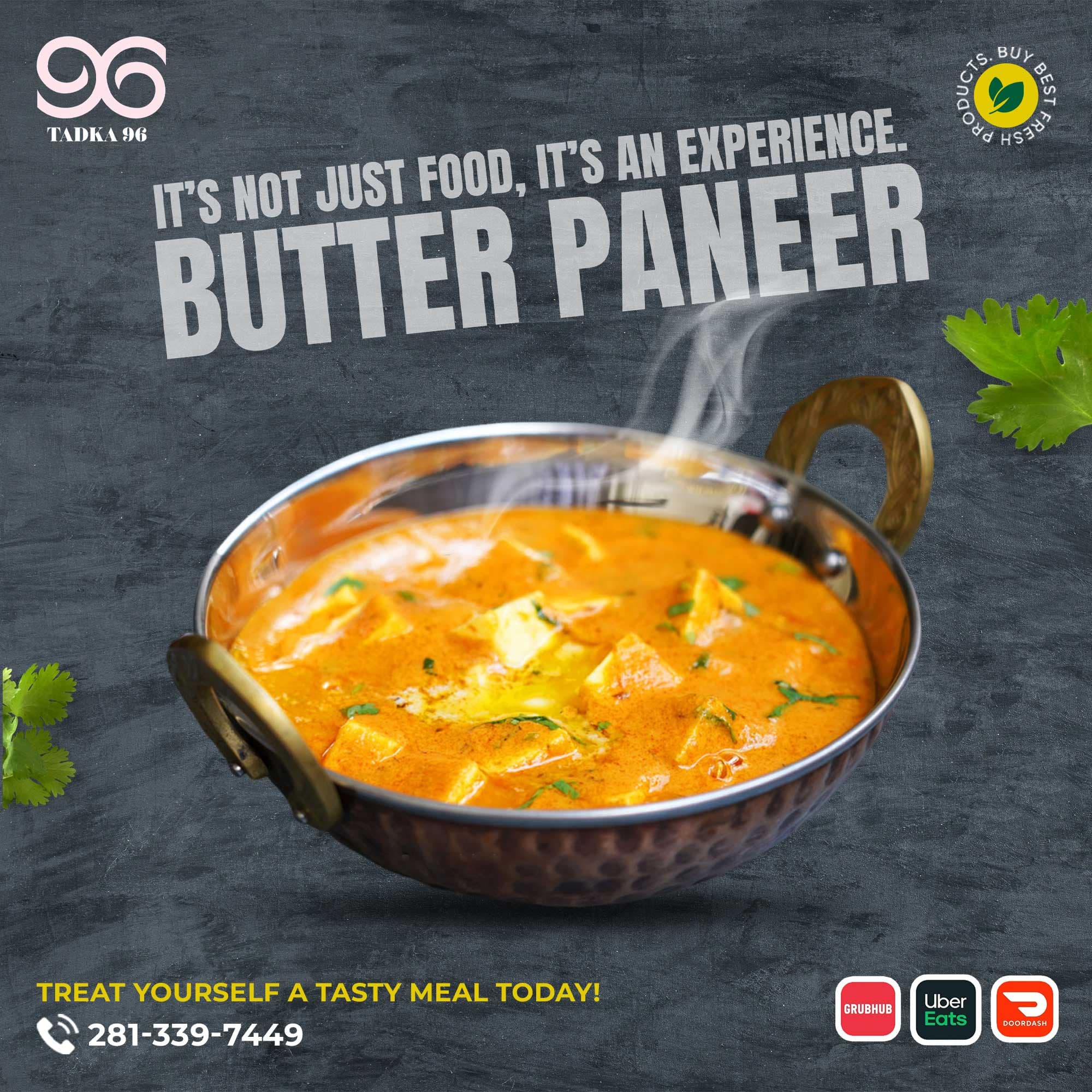 Butter Paneer — paneer in a buttery sauce