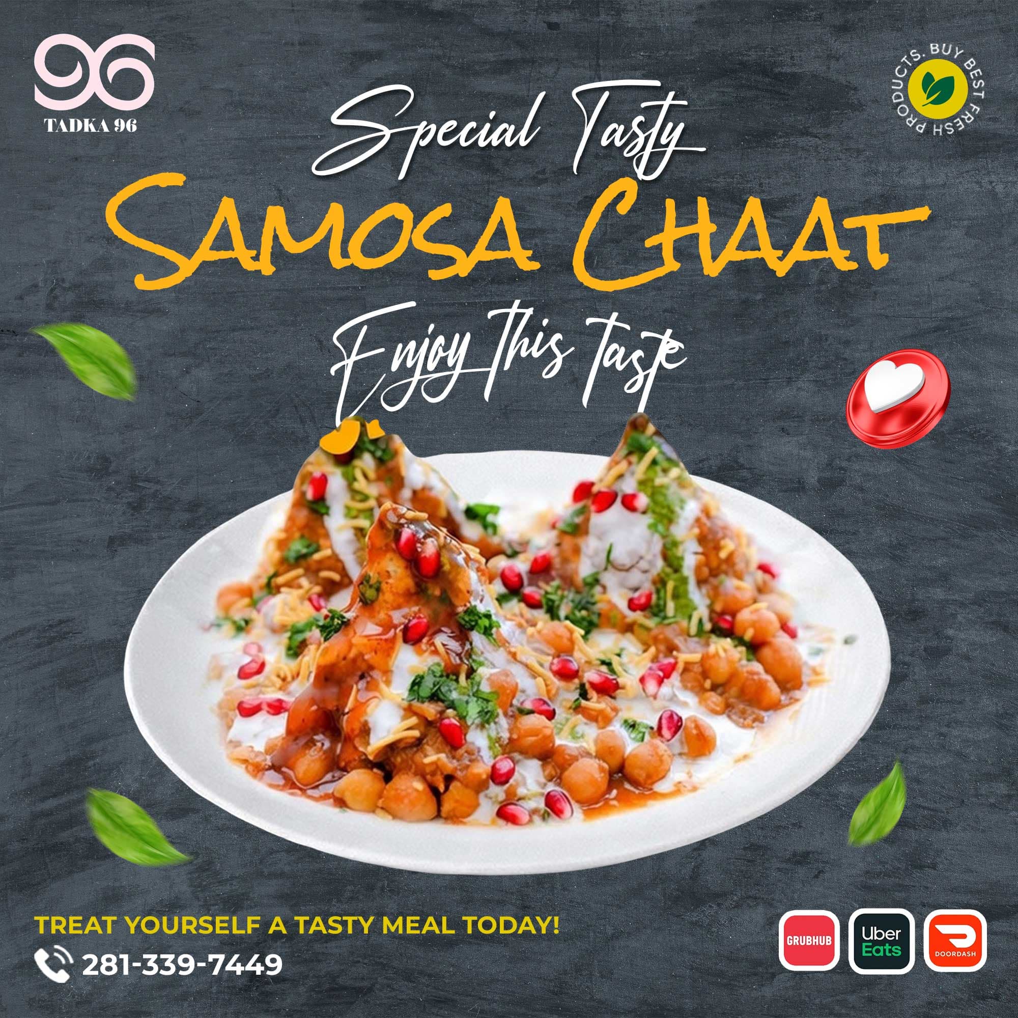 Samosa Chaat — Tadka 96 Indian Fusion