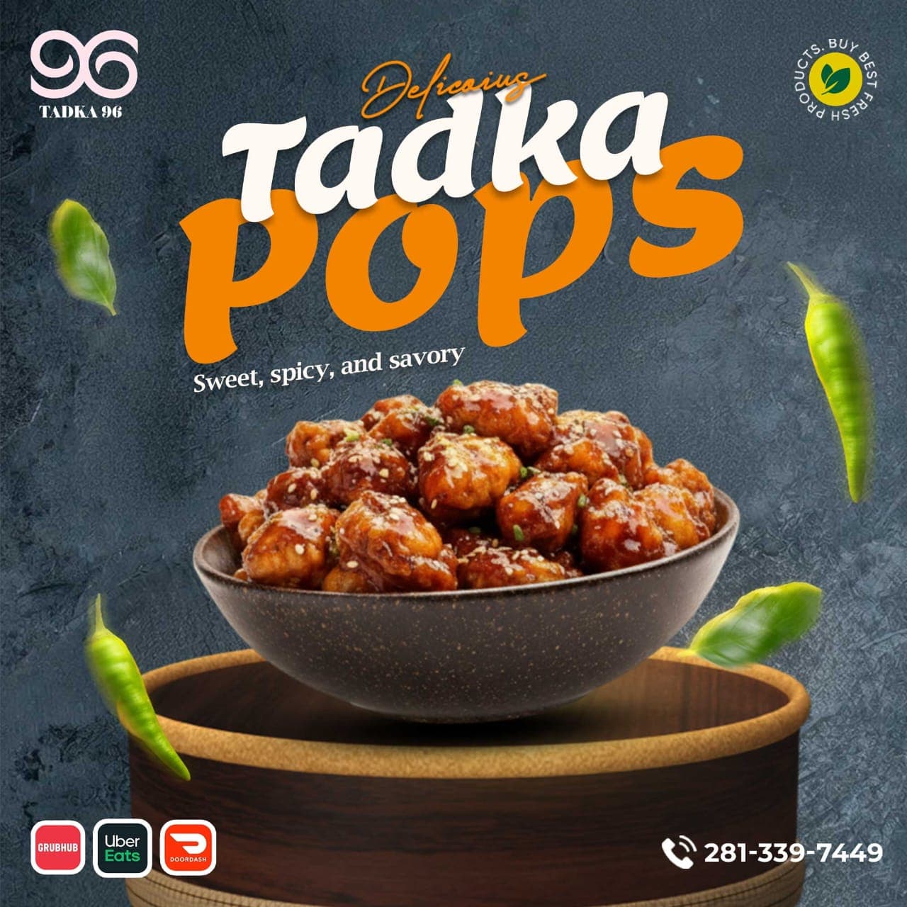 Tadka Pops — bite-sized chicken fritters